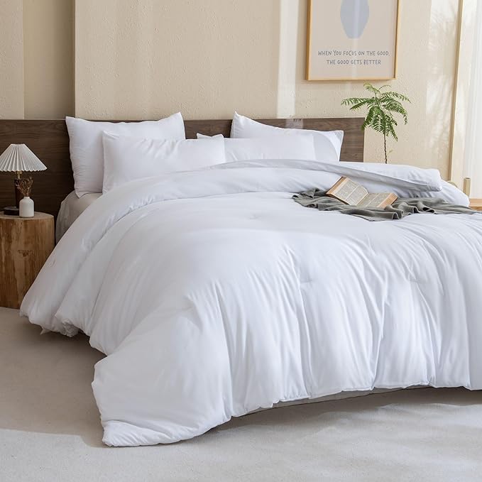 Paxrac White Comforter Twin/Twin XL Size, 2 Pieces Extra Long Comforter Set by Paxrac
