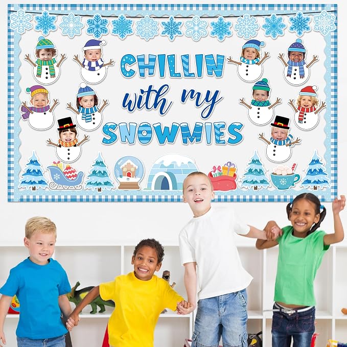 Winter Bulletin Board Decoration Set Christmas Snowman Classroom Decoration - Image 6
