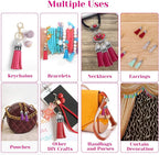 Cridoz 200pcs Leather Keychain Tassels Bulk - Image 4