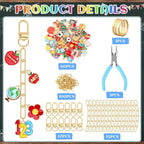 AUGSUN 189Pcs Teacher Keychain Making Kit School DIY Keychain Craft | Keychain - Image 2