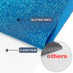 Sky Blue Glitter Heat Transfer Vinyl 12" x 5 ft HTV - Image 4