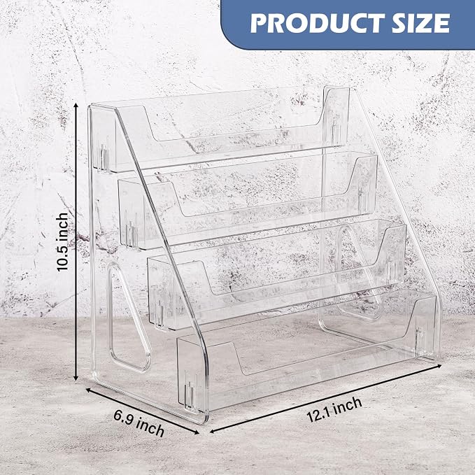CELSOL 2 Pack Upgraded 4 Tier Acrylic Card Display Stand, Sports Cards - Image 3