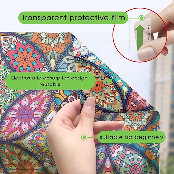 Stained Glass Window Film Privacy Decorative Tinting Film - Image 5