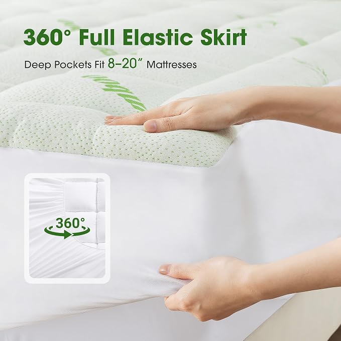 Mattress Pad California King Size, Cooling Pillow Top Mattress Topper, Ultra - Image 5