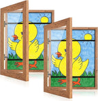 Kids Art Frames, 8.5x11 Front Opening Kids Artwork Frames Changeable, Dark by GULETHUN