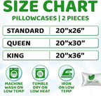 Pillow Cases - 100% Viscose Derived from Bamboo - Cooling Pillowcase - King Size - Image 8