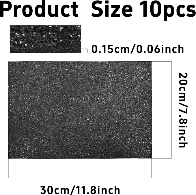 pson 10Pcs 7.8 x 11.8 Inch Shiny Self-Adhesive EVA Foam Sheets - Image 2