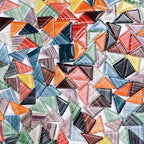 LITMIND 1.1LB Striped Crystal Glass Mosaic Tiles – Triangle Mix Assorted Colors - Image 3