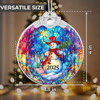 Christmas Ornaments 2025 Faux Stained Glass Effect, Christmas Tree Ornaments - Image 5