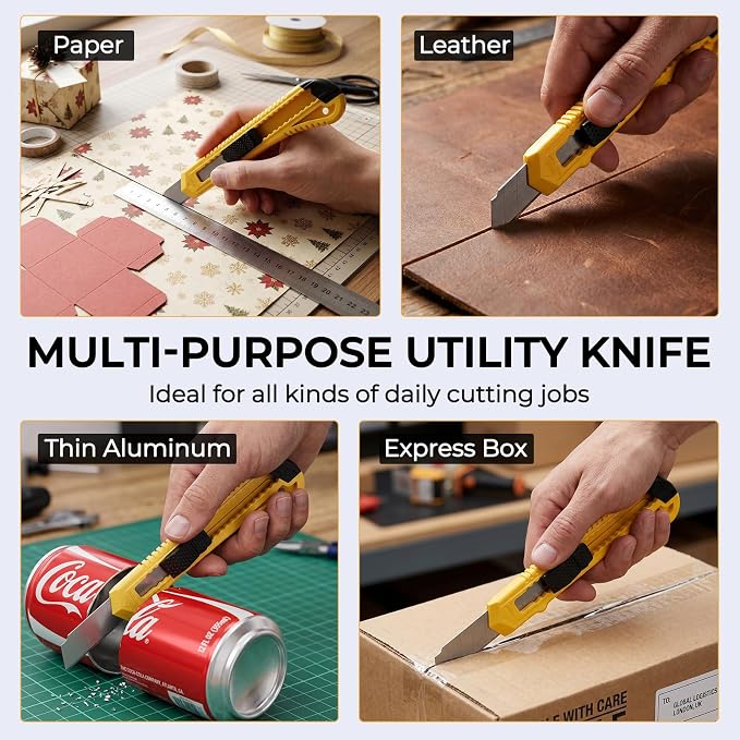 Nicpro 10 Pack Utility Knife Set, Retractable Box Cutters - Image 5