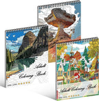 Kalysky Landscapes Adult Coloring Book Set of 3 by Kalysky