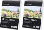 Bachmore Drawing Pad 9X12 Inch, 60 Sheets, Top Spiral Bound Multi-Media by BB+Bachmore