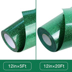 TORC Green Glitter HTV Heat Transfer Vinyl Roll 12 inch x 20 ft Iron on Vinyl - Image 3
