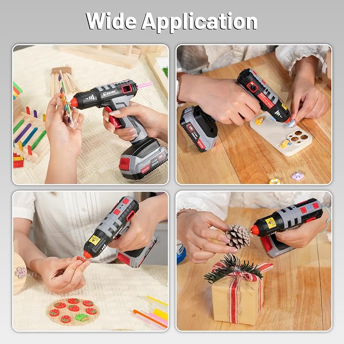 EZARC Cordless Hot Glue Gun, 15s Fast Heating 12V Mini Glue Gun - Image 8