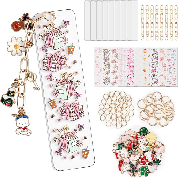 106 Pcs Bow Acrylic Bookmark Blanks Thicken 8 DIY Bookmark Making 10 Bow UV DTF by HOMAR