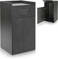 Alpine Restaurant Trash Can Cabinet - Commercial Trash Can 40 Gallon, Garbage Receptacle Indoor with Tray Holder for Restaurants, Cafeterias (Espresso Black)
