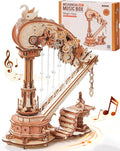 ROKR 3D Wooden Puzzle Harp Music Box, Building Model Kit by ROKR-InterestingSmartPuzzleToys