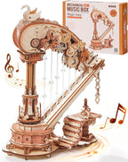 ROKR 3D Wooden Puzzle Harp Music Box, Building Model Kit by ROKR-InterestingSmartPuzzleToys