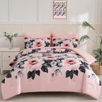 Yogeneg King Size Comforter Set 7 Piece Bed in a Bag, Soft Microfiber Comforter by YOGENEG