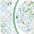 HunnmingRe 20 Pcs 10''x10'' Hydrangea Quilting Fabric Square Bundle Watercolor - Image 5