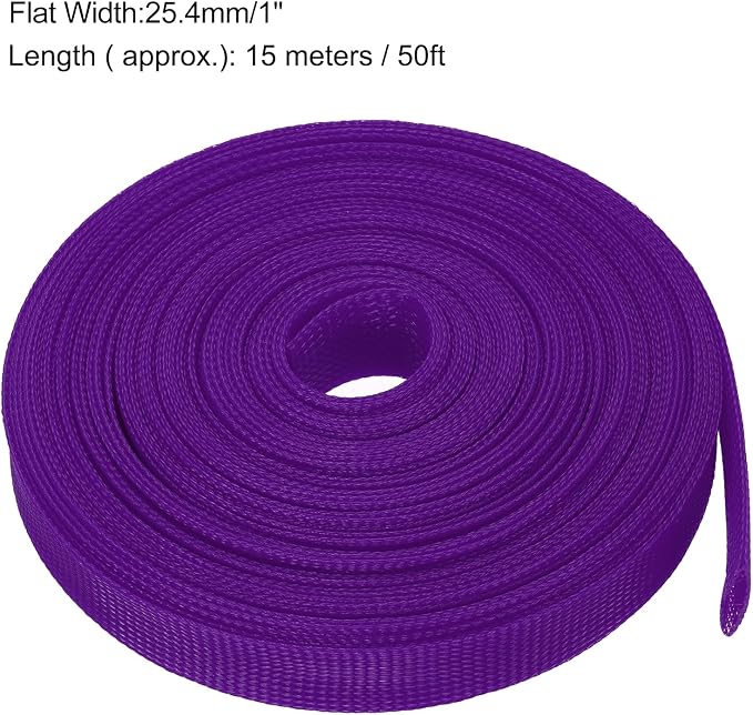 uxcell Expandable Sleeving, 1-inch 50ft Cable Sleeve - Image 3