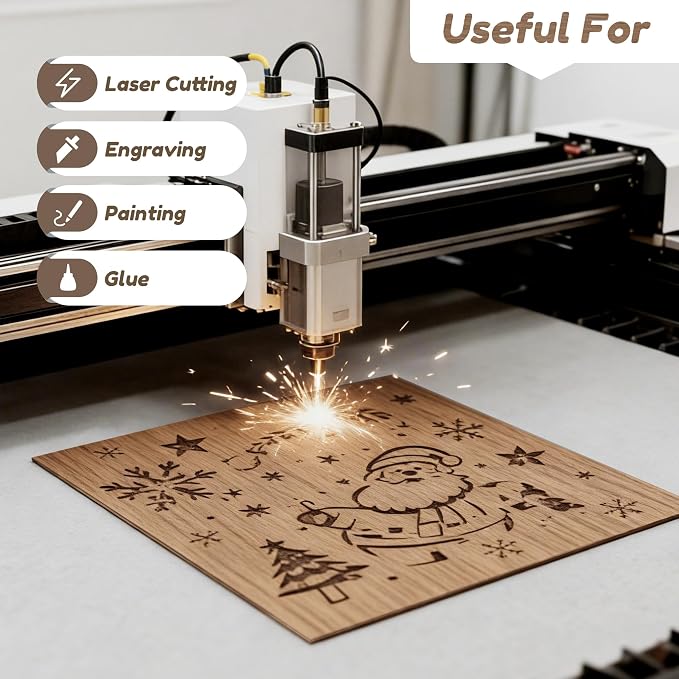 9 Pack Walnut Wood Plywood Sheets, Smooth Surface, Uniform Thickness, No Burrs - Image 6