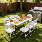 Folding Table 2 Pack, 6 FT Foldable Plastic Table - Image 2
