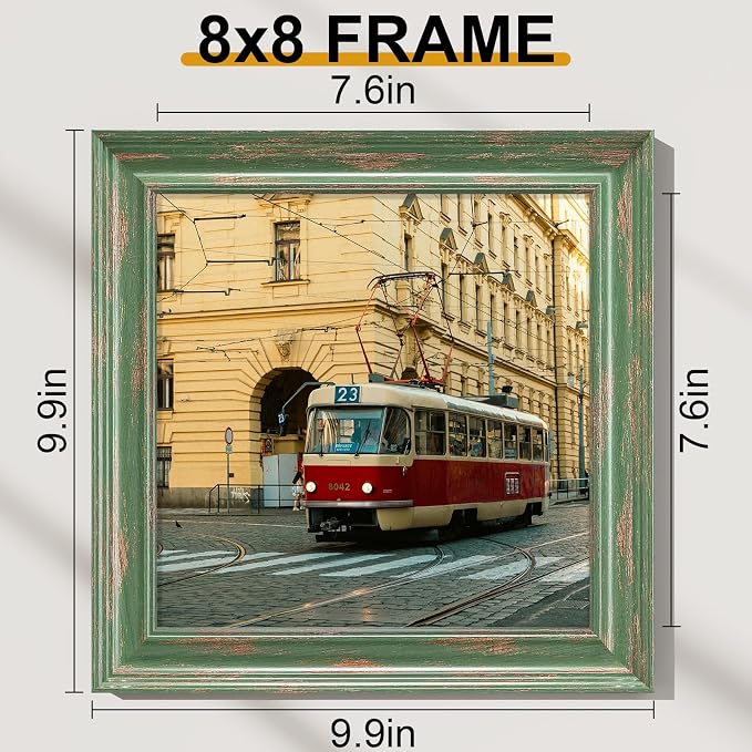 Vittanly 8x8 Picture Frames Set of 2, Ornate Vintage Photo Frame - Image 3