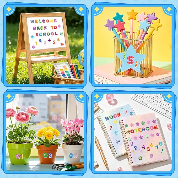 640 PCS Foam Letter Stickers for Kids Crafts, 3D Puffy Colorful Alphabet ABC - Image 9