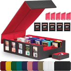 Trading Card Storage Box with Commander Display, 5-Row Deck Case with Removable by Kabinka