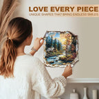 Autumn Dreamscape Puzzles Adults Gifts Wooden 90 Pieces 7.7 * 7.6in - Image 6