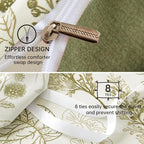 BOLINLIVING Floral Duvet Cover Queen Size, Breathable Soft Microfiber Bedding - Image 7