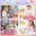 KNASON Mermaid Sensory Bin, Play Sand Art Kit - Image 4
