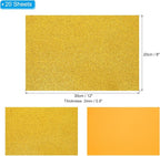 PATIKIL Yellow Shiny EVA Glitter Foam Sheet 11 x 8 Inch 2mm Thick Sparkle EVA - Image 2