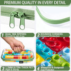 YQBRAO 3-Pack Large Clear Hard Shell Zipper Case, 1.2mm Ultra-Thick Rigid Toy & - Image 5