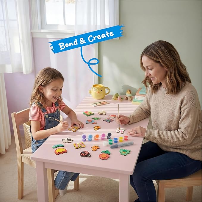 JOYIN 12 Wooden Magnet Creativity Arts & Crafts Painting Kit - Image 6