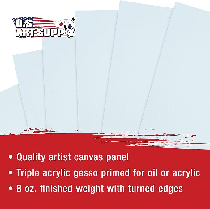 U.S. Art Supply 12 X 12 Inch Art Canvas Board Panels 12 Pack - Image 4