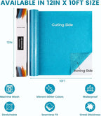 Sky Blue Glitter Heat Transfer Vinyl - Image 5