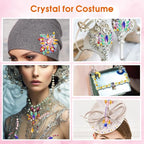 1200Pcs Crystal Gems for Crafts Mix Sizes Flatback Rhinestone Acrylic AB - Image 4