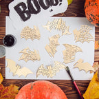 COCHIE DIY 3D Halloween Bats Wood Crafts to Paint, Paintable Unfinished Wooden - Image 6