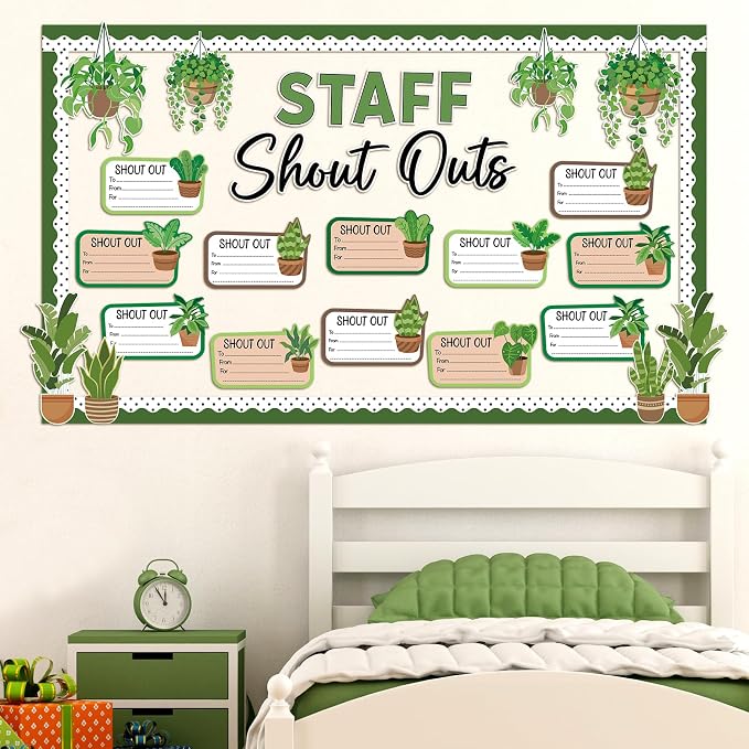 Plant Theme Staff Shout Outs Bulletin Board Decorations Plants Staff Shout Outs - Image 6