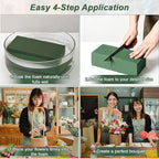 20 Pcs Floral Foam Blocks for Flower Arrangements 5.5"L x 3.1"W x 1.5"H | Green - Image 4
