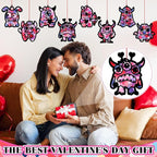 Eersida 32 Sets Valentine's Day Monster Suncatcher Craft Kit, DIY Stained Glass - Image 6