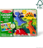 Melissa & Doug Dinosaur Wooden Chunky Puzzle - Image 3