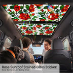 Bloss Rose Stained Glass Windows Film, 23.6x78.7inch 3D Flower Privacy Window - Image 3