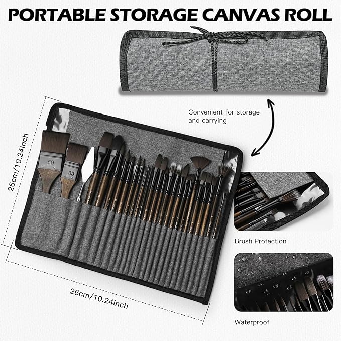 Fuumuui 26pcs Professional Paint Brush Set - Image 7