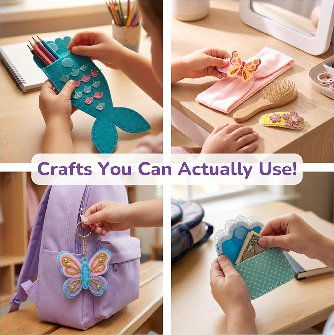 Craftorama Sewing Kit for Kids, Fun and Educational Accessories Craft Set for - Image 9