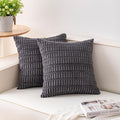 Aegero Pack of 2 Corduroy Decorative Throw Pillow Covers 18x18 InchSoft Boho by Unknown