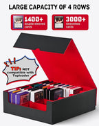 ZLCA Card Storage Box for MTG PTCG, Commander Deck Box Holds 3200+ Cards - Image 6