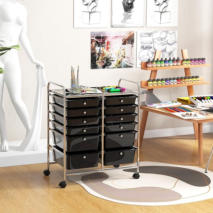 BECOMFORT 12-Drawer Rolling Cart - Image 9